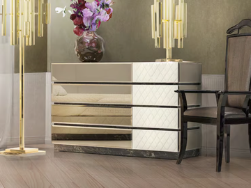 ROYAL - Mirrored glass chest of drawers by formitalia luxury group - view 2